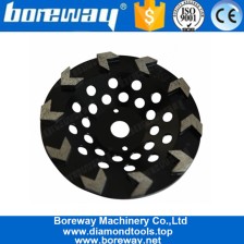 China 7 Inch 10 Arrow Segments High Sharpness Diamond Grinding Cup Wheel For Concrete Terrazzo Floor manufacturer