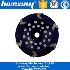 China 7 Inch 6 Arrow Segments Metal Bond Diamond Grinding Disc For Concrete Terrazzo Floor manufacturer
