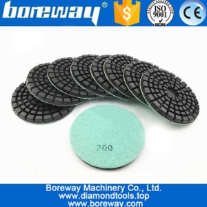 Китай Boreway 4-дюймовые утолщенные алмазно-смолистые связующие бетонные полировальные прокладки # 200 пол Обновите контактные площадки для бетона производителя