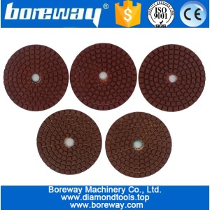 China Brown 5 passos 3 polegadas 80mm diamante polimento pads para polir granito fabricante