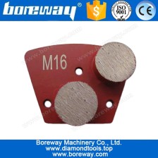 China Floor Machine Double Round Metal Bonded Bolt-on Fitting Trapezoid Diamond Wing Segment manufacturer