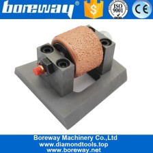 China Horseshoe Type Vacuum Brazing Bush Hammer Roller With Base manufacturer