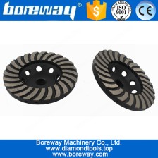 China Hot Sell D100x5 / 8 "-11 120 # Camadas Duplas Turbo Wave Cup Wheel For Granite fabricante