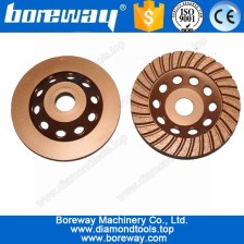 China Supply 125mm Sintered Diamond Cup Grinding Wheel for stone,diamond cup cutting disc for granite manufacturer
