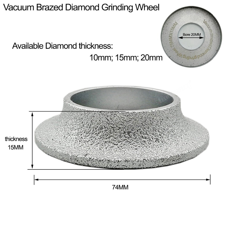 Vacuum Brazed Diamond Grinding Wheel for Demi-bullnose edge profile